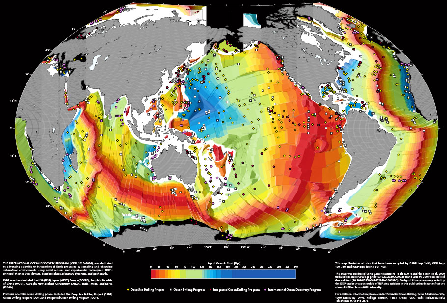 IODP expeditions map