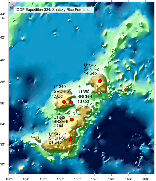 IODP-USIO: Expeditions: Shatsky Rise Formation